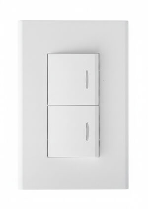 Modulo interruptor doble blanco