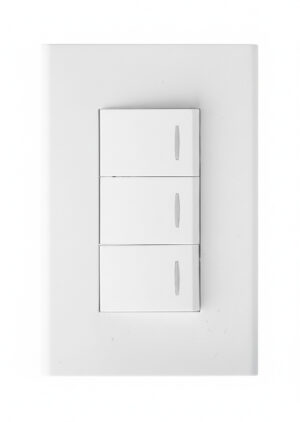 Modulo interruptor triple blanco