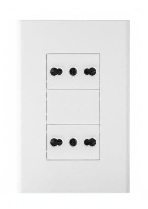 Modulo tomacorriente 10/16A doble blanco
