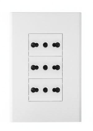 Modulo tomacorriente 10/16A triple blanco