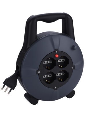 Carrete alargador 4 tomas 10A 12 mts