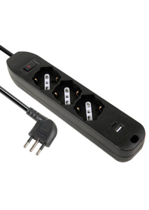 zapatilla 3 tomas + 2 USB tipo A y C